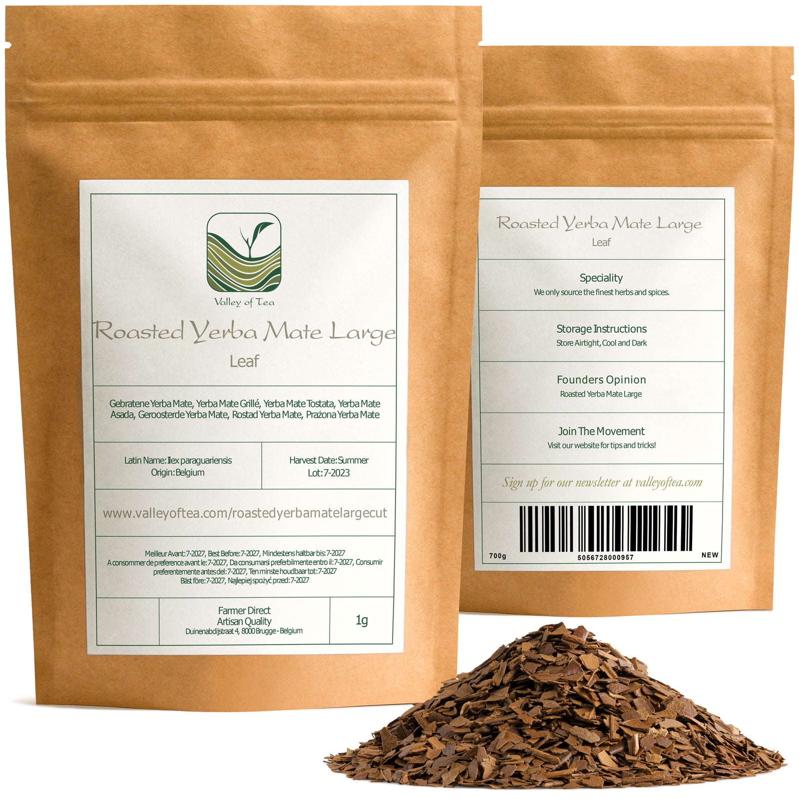 Roasted Yerba Mate Large Cut 100g