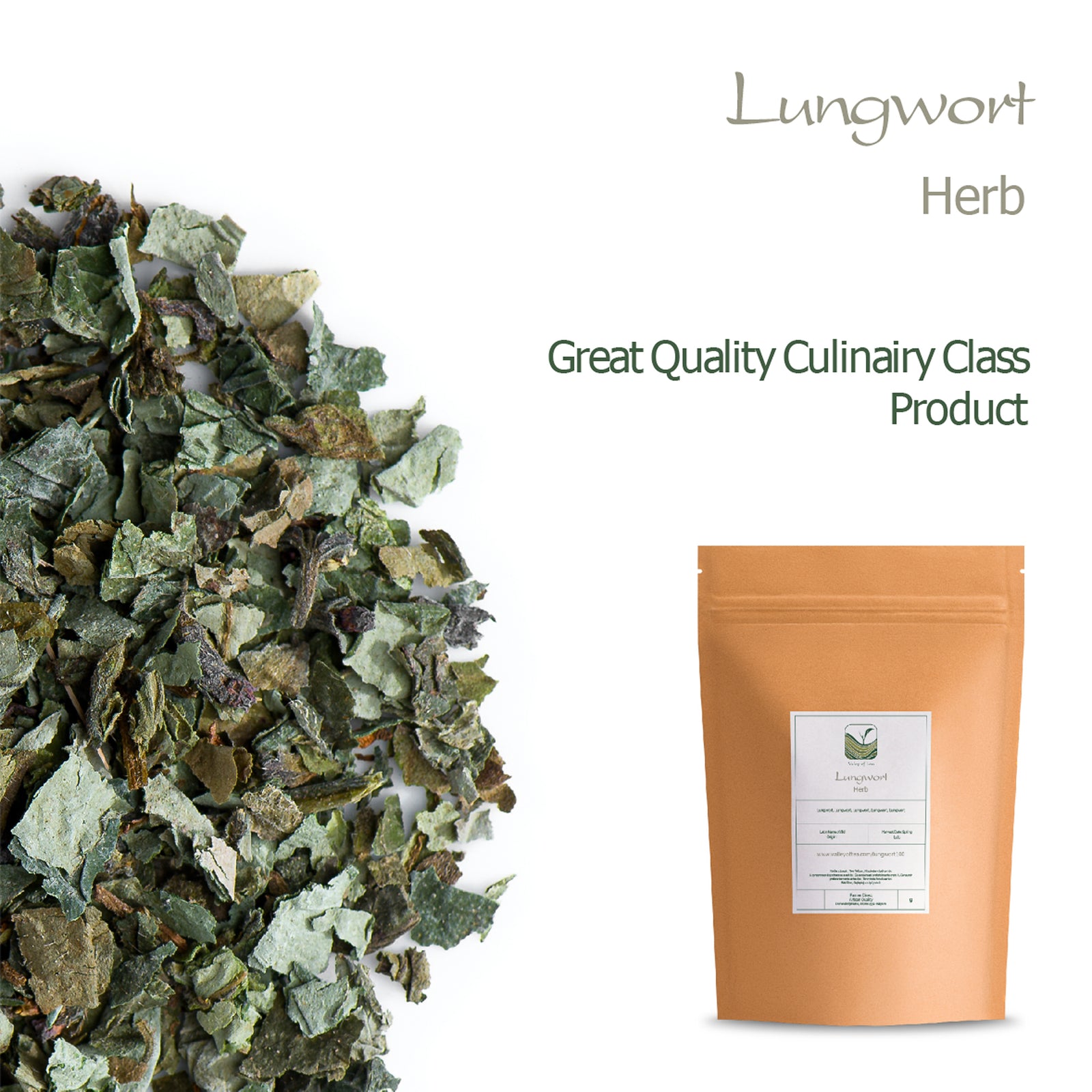 Lungwort Herb Organic Tea - Pulmonaria officinalis L 100g